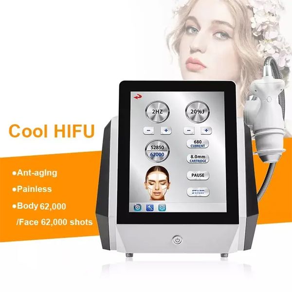 Neue Technologie Cryo HIFU Facelift Anti-Aging-Lifting Ice Hifu-Maschine Beste Gesichtshautstraffung Faltenentferner Anti-Aging-Hautverjüngungs-Schönheitsgerät