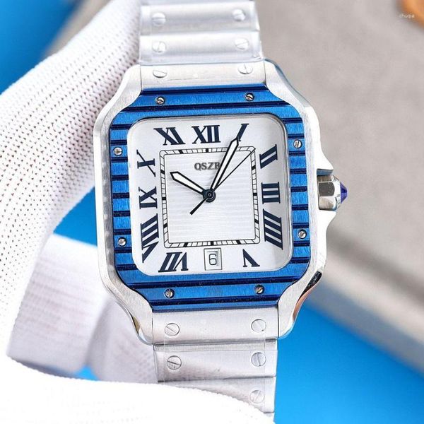 Armbanduhren Top Fashion Business Nähte Farbe Herren Automatische mechanische Uhr 38mm 316 Feinstahl Saphirspiegel CT-Stil.