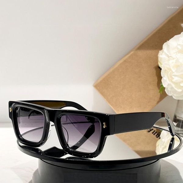 Sonnenbrille Classic Street Fashion Schwarz für Männer Handarbeit Quadratische Sonnenbrille FERI023S High Acetate Solar