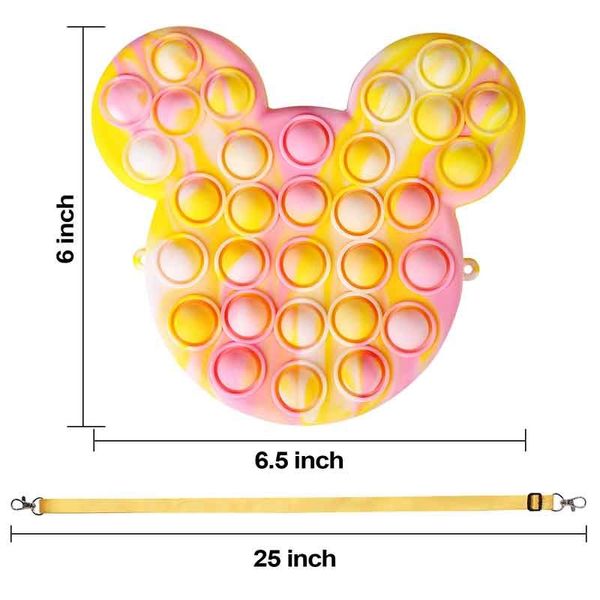 Fidget Toys Sensoriale Natale Moda Babbo Natale Cosmetici per bambini Piccola borsa per monete Regali per ragazze a tracolla e adulti Giocattolo di decompressione Sorpresa