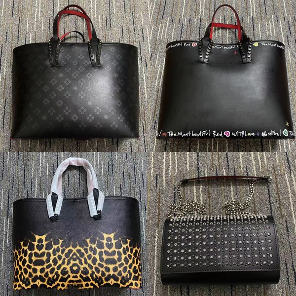 Designer clássico CL cabarock cabata petit modele marca francesa bolsa de ombro mulheres fundos vermelhos preto leopardo bolsa de luxo grande capacidade saco de compras