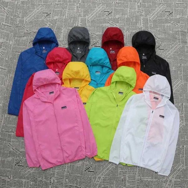 Jaquetas masculinas Athleisure Protetor Solar Roupas Quick Dry Trench Coat Com Capuz Treinamento Homens Designer Camisashj6v