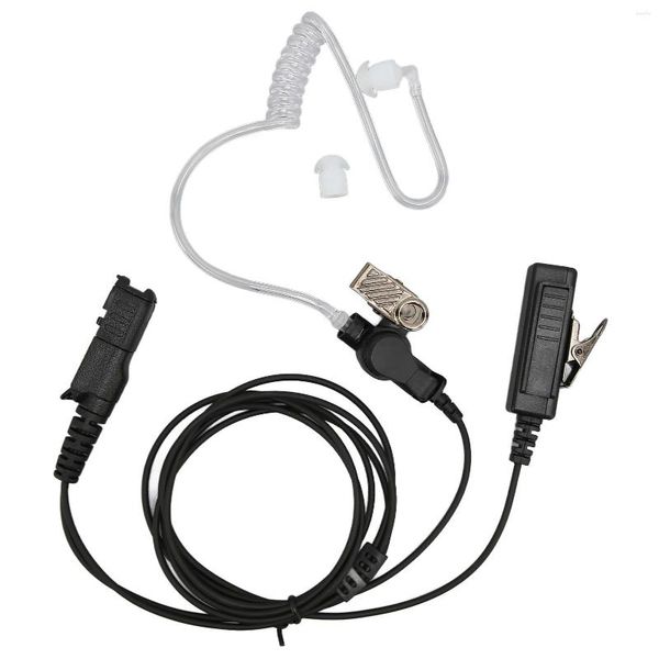 Tubo acustico per cuffie Cavo in PU Clip in acciaio inossidabile Plug and Play Walkie Talkie Auricolare per XPR3500 XiR P6628