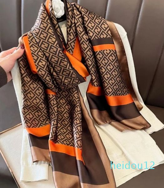 Schal Seidenschals Frühling Luxus Chiffon Streifen Blumendruck Strandtuch Schal Für Designer Frauen Mädchen Sonnenschutz Dünne Gaze Schal Lange Schals Wrap 180*90CM