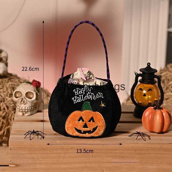 Totes Halloween Candy Bag Decoration Portable Pumpkin Bag Children Candy Scene Decoration Gift Bag Bag02stylishyslbags