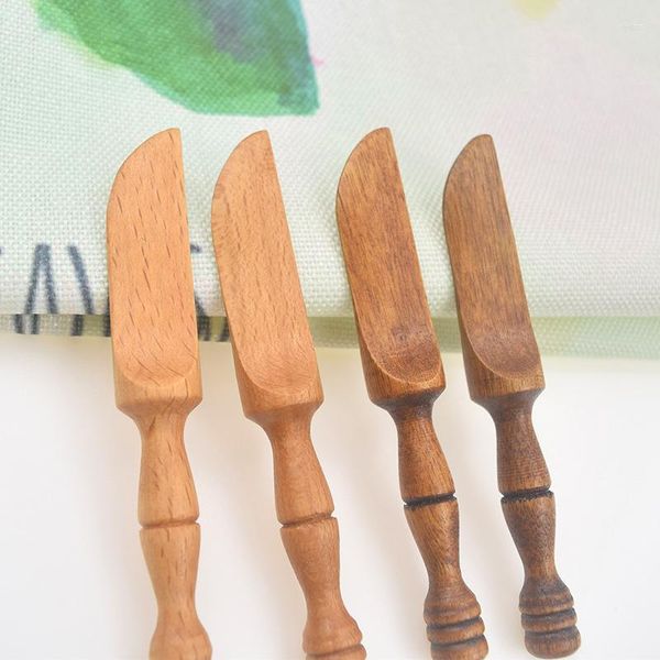 Backwerkzeuge, japanisches Holz, Marmeladenmesser, Abendessen, Messer, Geschirr, Holzmaske, Butter, Salatpaste, Beschichtung, Besteck, Kni