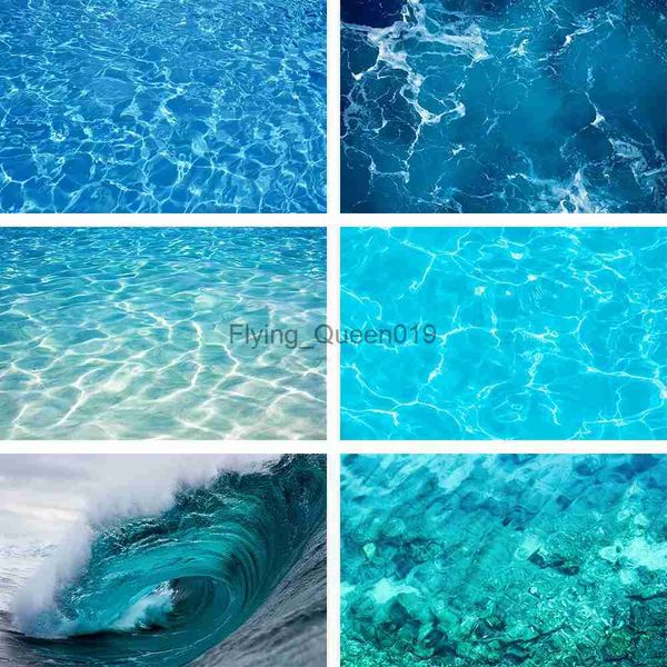 Materiale di fondo Mehofon Brillante Blu Acqua di mare Ondulazione Fotografia Sfondo Oceano Marino Adulto Bambino Neonato Ragazza Ritratto Sfondo Studio fotografico YQ231003