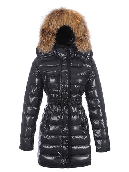 Autunno Inverno Donna Piumino d'anatra bianca Parka Cerniera Monopetto Giacche Con cappuccio Cintura spessa Cappotti lunghi slim da donna MKW23009