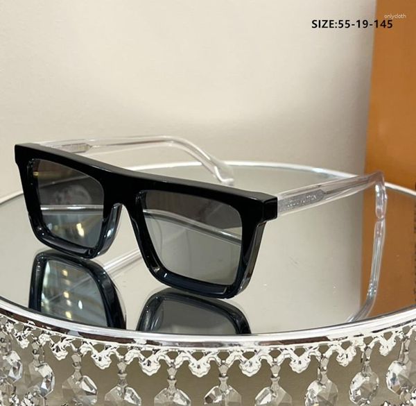 Солнцезащитные очки мужские большие квадратные ретро с плоской вершиной 2023 модные женские дизайнерские высокого качества
