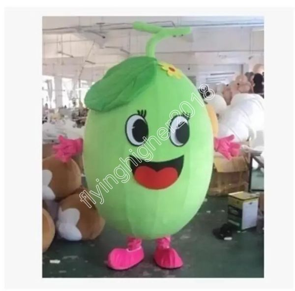 Costume mascotte melone vegetale formato adulto cartone animato personaggio a tema anime abito unisex di carnevale abito da festa di fantasia di Natale