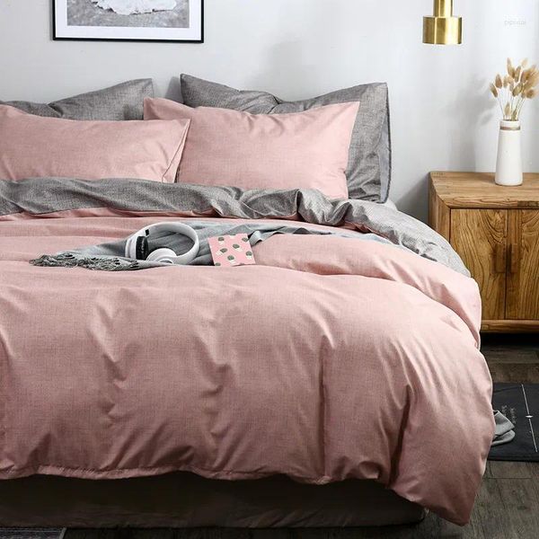 Conjuntos de cama Textura Padrão Lixar Conjunto para Quarto Skin-Friendly Duvet Cover Fronhas Modern Bed Linen