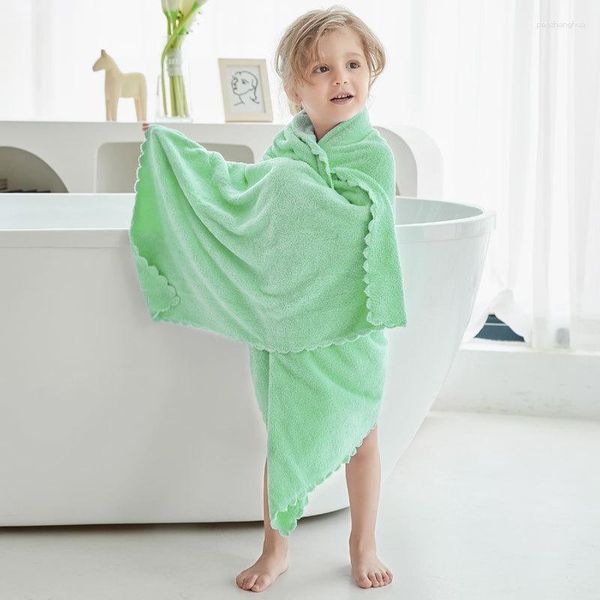 Coperte Moda Coperta per bambini Bei colori Asciugamano da bagno per bambini Spiaggia per bambini Quadrato Solido Casa Viaggi all'aperto Assorbimento d'acqua