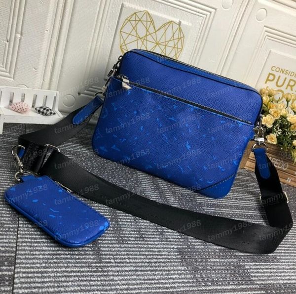 10A Designer-Tasche für Herren und Damen, 3-teilig, Trio aus echtem Leder, Messenger-Geldbörse, Briefträgertasche, Umhängetaschen, Einkaufstasche, Schultertasche, Handtaschen, Geldbörsen, Tragetasche, Rucksack