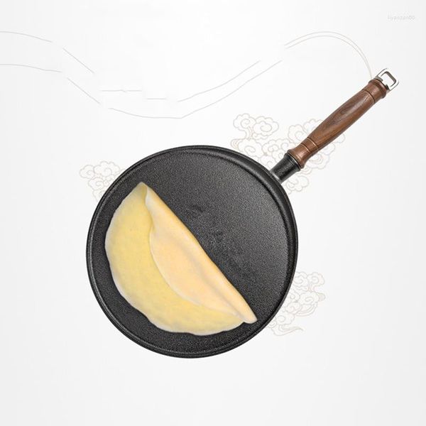 Padelle Home Bistecca Uova Pancake Padella antiaderente Manico in legno Fornello a induzione a gas Casseruola Panelas Utensili da cucina Pentole da cucina