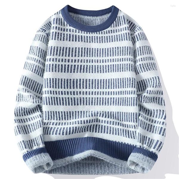 Maglioni da uomo Moda Pullover Maglione da uomo Autunno Inverno Cashmere Morbido e caldo Jersey Maglione Abito lavorato a maglia Casual O-Collo