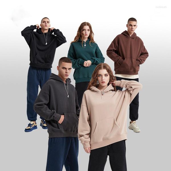 Felpe con cappuccio da uomo in pile oversize caldo con cappuccio per tutti i giorni pullover raglan spesso hip hop autunno inverno streetwear di alta qualità per uomo