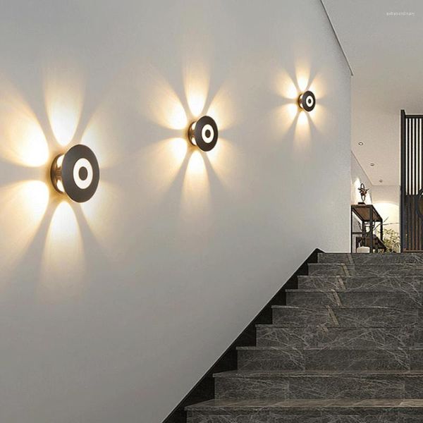 Duvar lambası su geçirmez LED Işık 4W 5W 6W 8W Ayçiçeği Projeksiyon Işınları AC 220V Koridor Sıcak Beyaz/ Soğuk Beyaz Açık Dekor