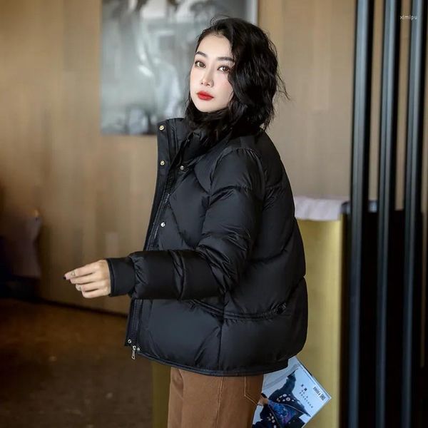 Casacos de trincheira femininos de alta qualidade para baixo jaqueta de algodão feminino curto coreano moda estudante temperamento quente senhoras casaco casaco parka
