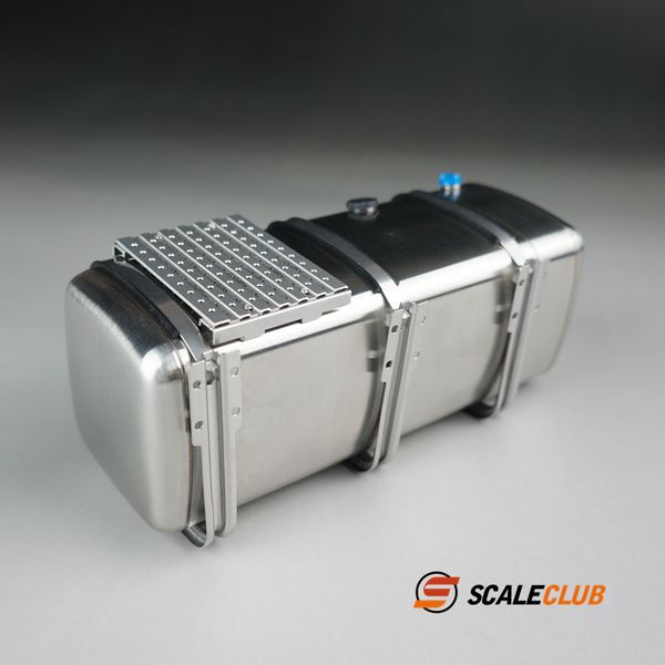 Scaleclub modelo 1/14 trator metal pedal tanque de combustível com tanque de ureia integrado para tamiya lesu rc caminhão reboque basculante