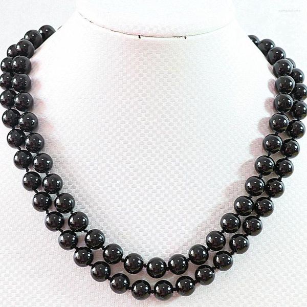 Correntes Moda Jóias Rodada Longa Cadeia Colar Para Mulheres Baking Tinta Vidro Grânulos Colares Declaração Collier 36inch