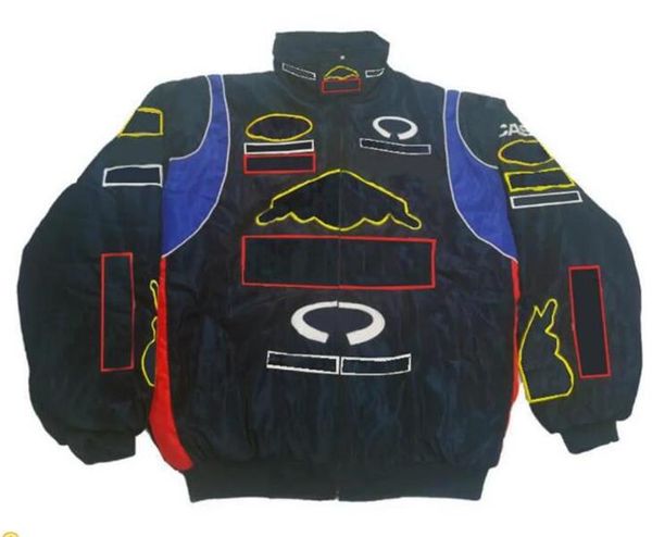 Terno de corrida F1 novo logotipo bordado completo jaqueta acolchoada de algodão da equipe venda 205