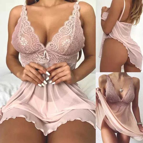 Gonna sexy Donna Lingerie Abito sexy Lingerie erotica di pizzo Abiti porno Trasparenti Lenceria Indumenti da notte sexy Costumi intimi sessuali