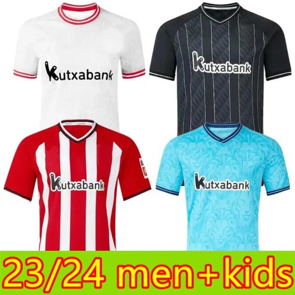 2023 24 uomini + bambini Bilbao Club maglie da calcio 23/24 maglia da calcio atletica ADURIZ GURUZETA WILLIAMS MUNIAIN PAREDES BERENGUER ANDER HERRERA UNAI SIMON