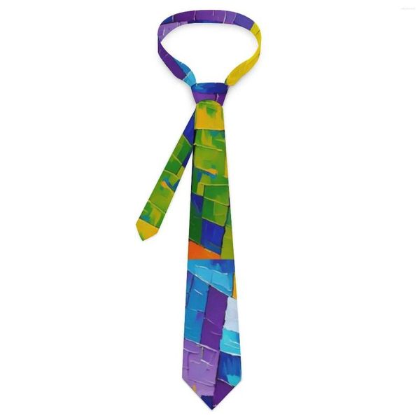 Papillon Cravatta da uomo con stampa a pennello Collo geometrico astratto Classico elegante colletto Design Accessori per cravatte di qualità per feste cosplay