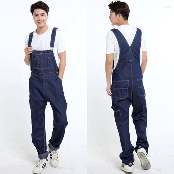 Männer Jeans Mode Lose Baggy Denim Overalls Herren Cargo Hosen Plus Größe Hosen Hip Hop Harem Männliche Kleidung