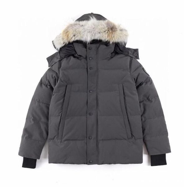 Daunenjacke männlicher Designer echtes Wolfsfell Outdoor-Windjacke Jassen Outdoor-Kapuzenjacke Fourrure Manteau Daunenjacke Hiver Parka Doudoune