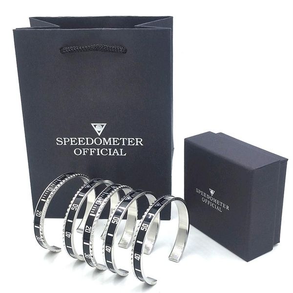 Bracciale rigido intero di alta qualità per uomo Bracciale tachimetro in acciaio inossidabile Bracciale moda uomo con vendita al dettaglio pa211y