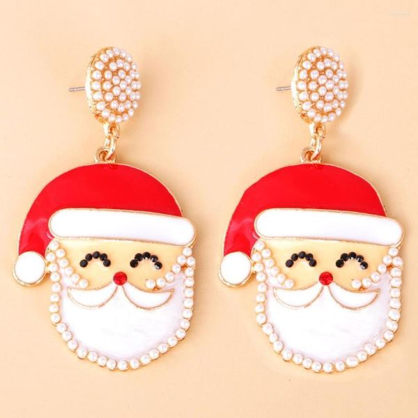 Orecchini a lobo Decorazione Natale femminile Babbo Natale Accessori per gioielli pendenti per anno
