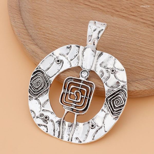 Collane con pendente 3 pz/lotto Argento Tibetano Boho Grande Tribale Ricciolo Spirale Pendenti con Ciondoli Per Collana Fai da Te Gioielli Che Fanno I Risultati