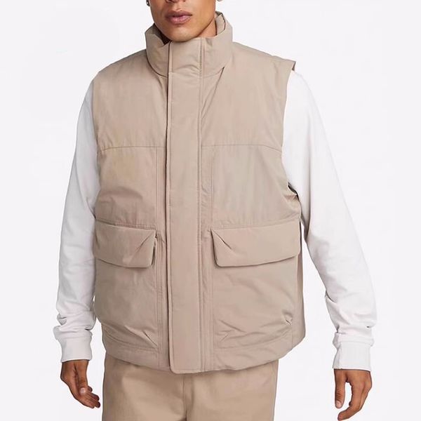 Giacca da uomo Gilet Cappotti caldi invernali Gilet con colletto alla coreana ispessito Giacche oversize Gilet imbottito Cappotto senza maniche Canotta