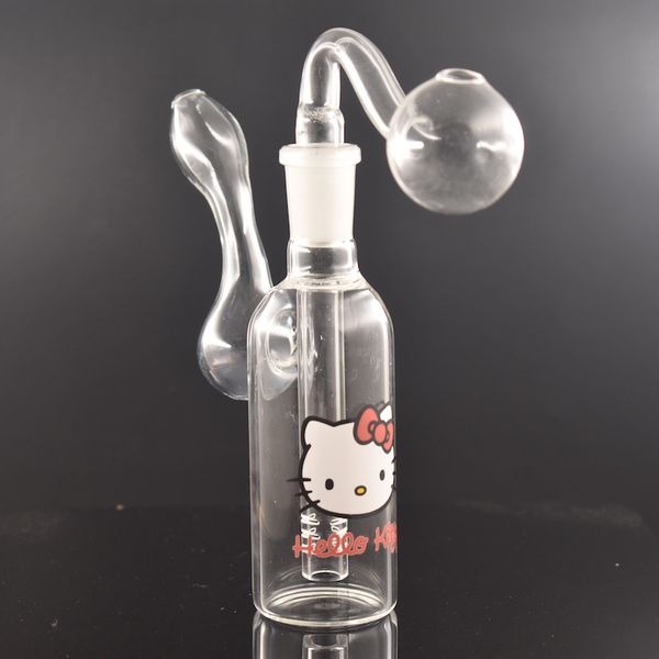 Toptan Pyrex 14mm Kadın Mini Ucuz Su Dab teçhizat Bong Cam Yağ Burner Kase veya Tütün Sigara Kuru Bitki Kasesi Protable Nargile