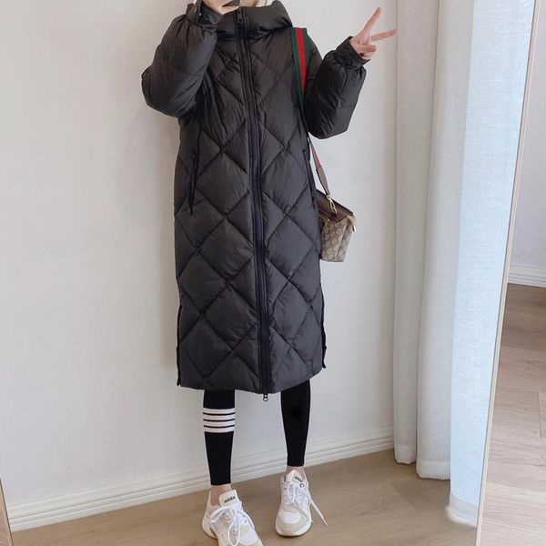 Dames Trenchcoats CNACNOO 2023 Dames Winter Graden Dikke Jas Warme Parka Oversized Maxi Lang Met Casual Bovenkleding