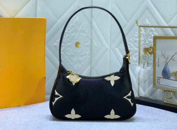 Bolsa de ombro feminina de couro genuíno de alta qualidade, bolsa de ombro floral simples, bolsa com fecho, aba interior, bolso com zíper, bolsa crossbody para uso em várias ocasiões