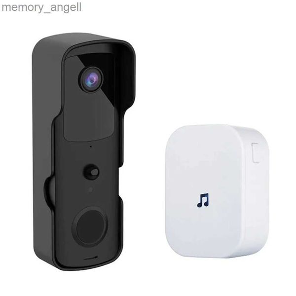 Porta dei campanelli Tuya Video Smart Video WiFi Video Intercom Porta della porta IP Camera a due vie funziona con Tuya/SmartLife Eu Plug Black YQ2301003