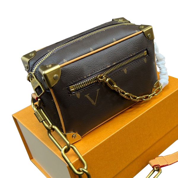 Designer de luxo clássico macio caminhão tronco crossbody saco francês marca mulheres mini caixa de couro genuíno sacos de ombro famoso paris velho flor senhoras bolsa de alta qualidade