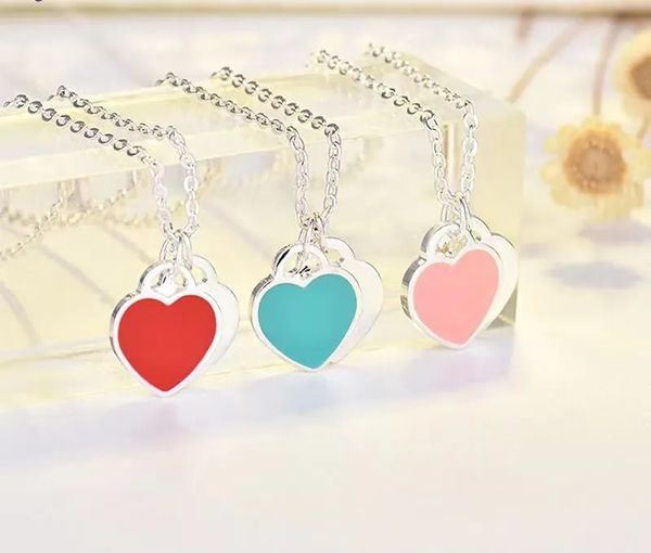 2023 Novo estilo Double Heart Dual Color Designer de luxo de 10 mm Colar de coração para mulheres - Ours de jóias de correntes de ouro, perfeitas para o Dia dos Namorados e presentes de luxo