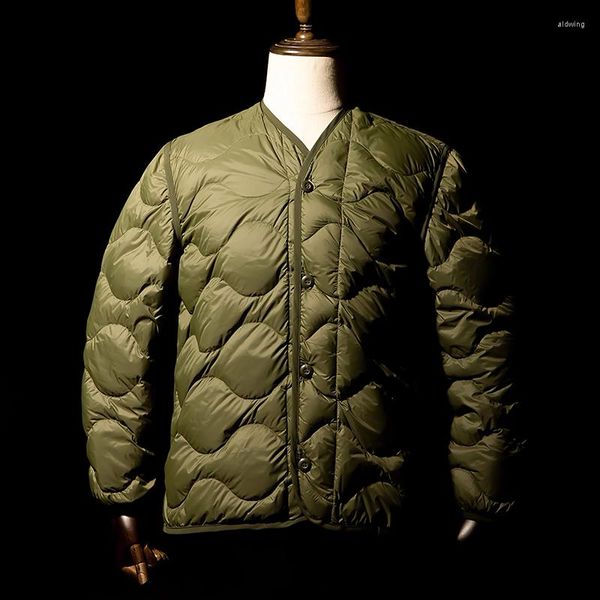 Jaquetas masculinas Red Duck Down M-65 Field Jacket Liner Leve Homens Isolados Puffer Coat