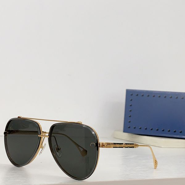 Солнцезащитные очки нового модного дизайна GG1594 в металлической оправе со съемным кожаным зажимом. Простые и популярные стильные уличные очки с защитой от ультрафиолета uv400 и коробкой.