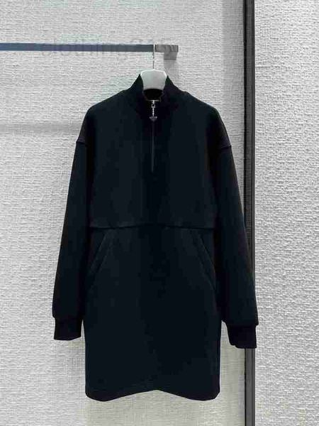 Миланские платья в уличном стиле, новинка 2023 года, осень-зима, топы с воротником-стойкой и длинными рукавами, брендовые пальто в том же стиле, женское дизайнерское платье KTDP