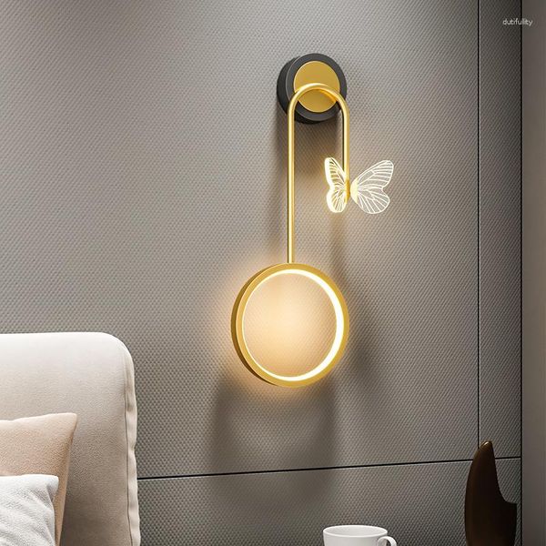 Lâmpadas de parede Lâmpada de vidro Preto Sconce LED Hexagonal Quarto Decoração Lavanderia Vela