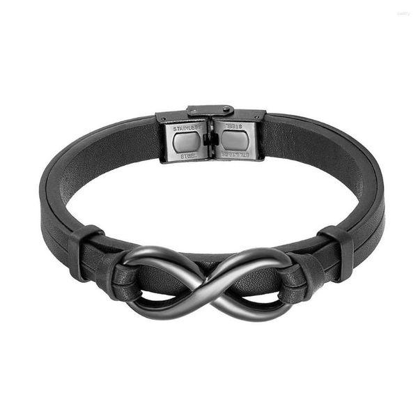 Charm-Armbänder für Herren, Lederarmband, exquisites Herren-Festival-Geschenk, braun/21 cm