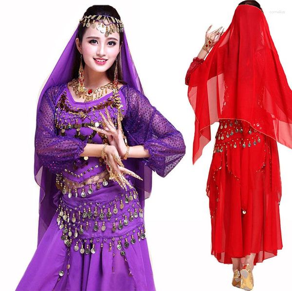 Stage Wear 2023 4 Pçs / Set Belly Dance Traje Bollywood Egito Bellydance Dress Womens Dance Sets Egípcio