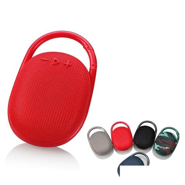 Altoparlanti portatili Jhl Clip 4 Mini altoparlante wireless Bluetooth Sport all'aria aperta O Doppio corno 5 colori Consegna goccia Elettronica Dh0Tb