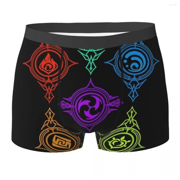 Unterhose Elements Of World Man's Boxer Briefs Genshin Hoch atmungsaktive Top-Qualität als Geburtstagsgeschenk