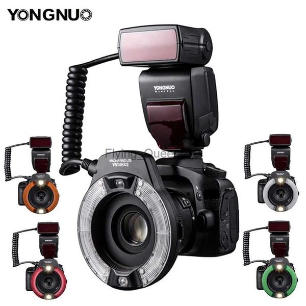 Вспышки Yongnuo YN14EX II TTL Macro Ring Flash Speedlite Led Light для камеры Оральная полость зубов Украшения Съемка крупным планом YQ231003