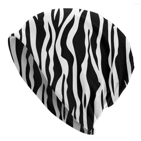 Berets cavalo zebra padrão impressão bonnet chapéu de malha goth inverno ski skullies beanies unisex adulto verão quente térmico elástico bonés